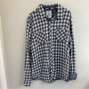 Buffalo Checkered Blue and White Men's Shirt
